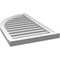 Ekena Millwork Quarter Round Top Left Surface Mount PVC Gable Vent w/ 2"W x 2"P Brickmould Sill Frame, 20"W x 34"H GVPQL20X3403SF - alternate 4